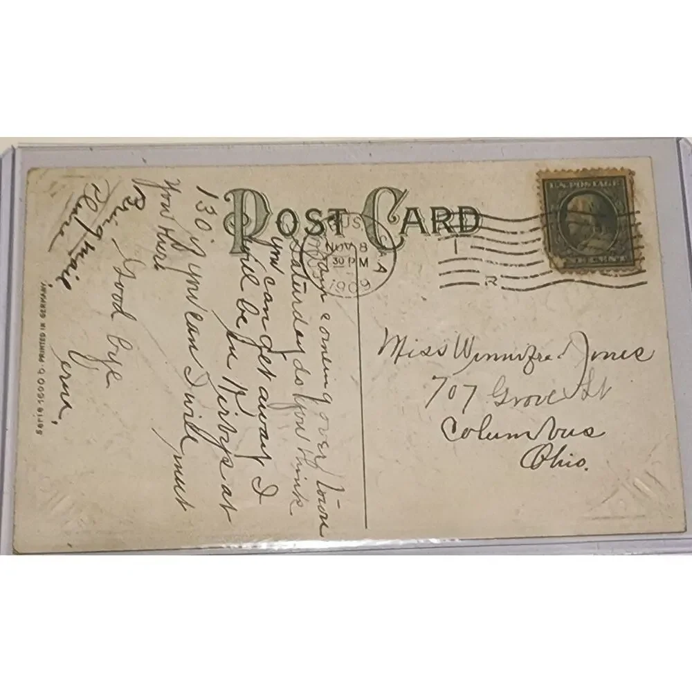 Lot Of Four Vintage Antique Embossed Postcards Flowers